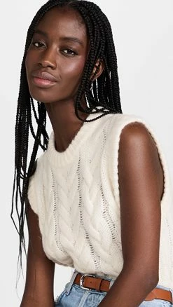 Deals 👍 RAILS Alexis Sweater Vest Ivory 🎁