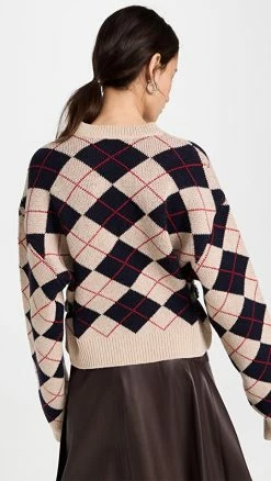 Budget π ROKH Argyle Check With Belt Straps Sweater Beige/Navy/Red π 5 Budget π ROKH Argyle Check With Belt Straps Sweater Beige/Navy/Red π -DEMYLEE SHOP rokhh300461e5d4 1666650282246 2 0. UX540 . QL90