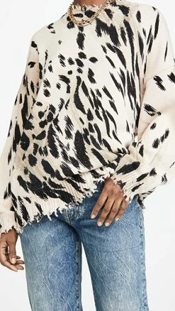Flash Sale 🔔 R13 Cheetah Oversized Crew Neck Sweater ❤️