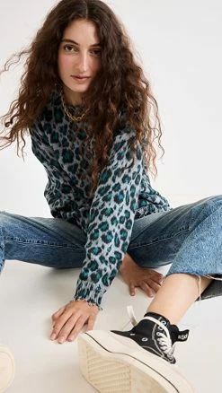 Deals ✨ R13 Blue Leopard Oversized Sweater 🔥