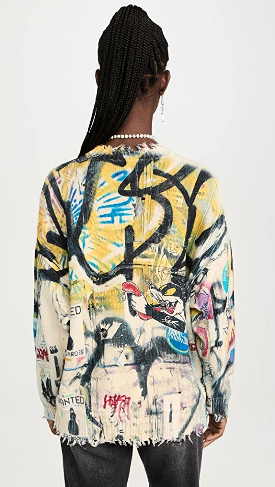 Outlet 𧨠R13 Crosby Grand And Howard Graffiti Oversized Sweater β 4 Outlet 𧨠R13 Crosby Grand And Howard Graffiti Oversized Sweater β - Image 2