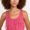 Buy 👏 LAPOINTE Cashmere Feather Embroidered Crop Tank Magenta 😉 -DEMYLEE SHOP sally3015612205 1660332416573 2 0. UX540 . QL90