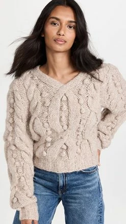 Best reviews of 😍 Sea Caden Cable Knits L/Slv V-Neck Sweater Barley 🎉