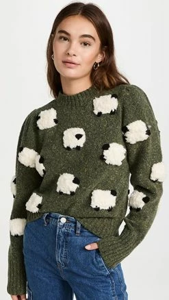 New 👍 Sea Samira Sheep Knits Sweater Woodland 🧨