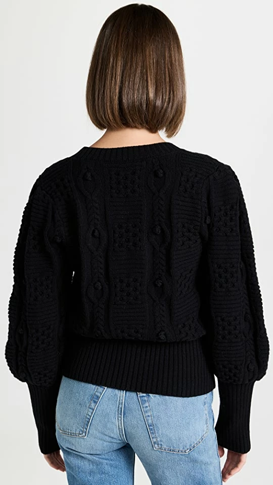Discount π Sea Polly Popcorn Cable Sweater Black π 4 Discount π Sea Polly Popcorn Cable Sweater Black π - Image 2
