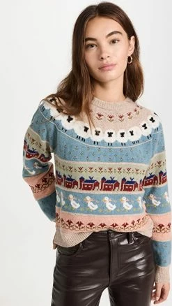 Outlet ⭐ Sea Samira Sheep Knits Jacquard Sweater Multi 🔔