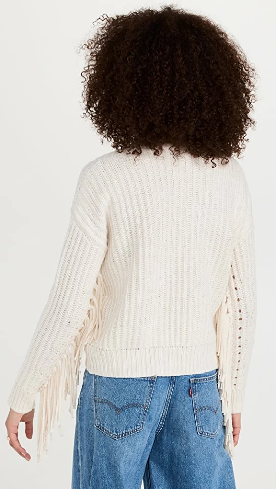 Hot Sale π₯° Splendid Britain Fringe Sleeve Sweater Marshmallow π 4 Hot Sale π₯° Splendid Britain Fringe Sleeve Sweater Marshmallow π - Image 2