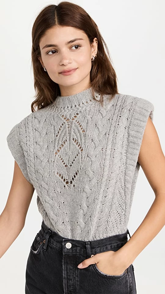 Best Sale π Veronica Beard Pinkett Vest Grey Melange βοΈ 3 Best Sale π Veronica Beard Pinkett Vest Grey Melange βοΈ