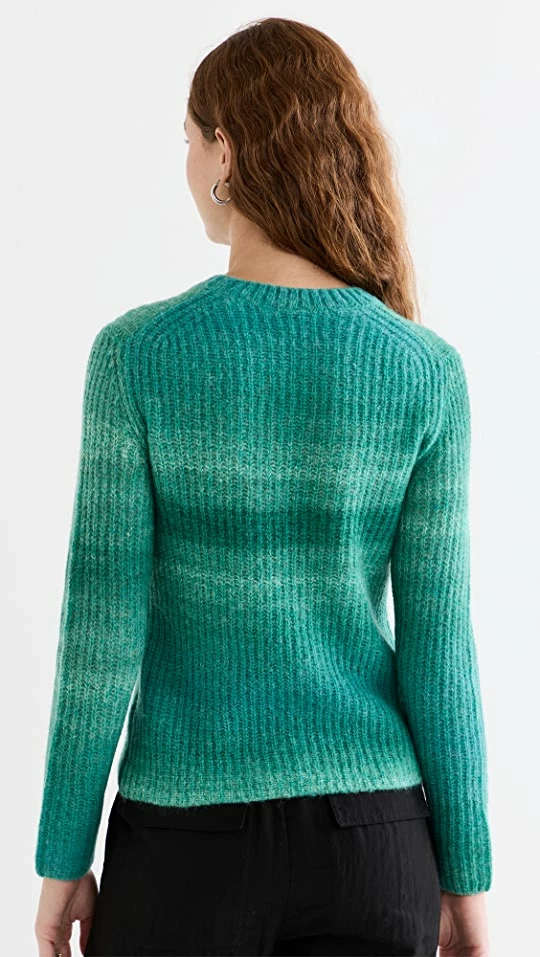 Outlet π Vince Space Dye Crew Sweater Malachite Combo β 4 Outlet π Vince Space Dye Crew Sweater Malachite Combo β - Image 2