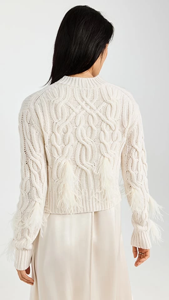 Flash Sale π₯ Vince Feather Embelished Cable Sweater Cream β¨ 4 Flash Sale π₯ Vince Feather Embelished Cable Sweater Cream β¨ - Image 2