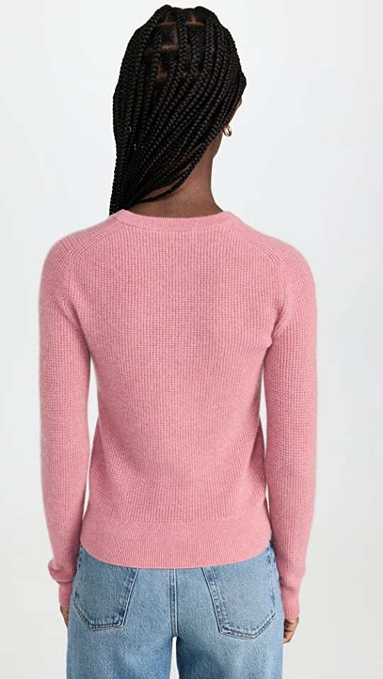 Best Pirce π White + Warren Cashmere Waffle Crewneck Rose Gold Heather π 4 Best Pirce π White + Warren Cashmere Waffle Crewneck Rose Gold Heather π - Image 2