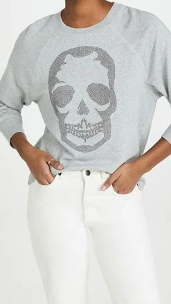 New 🥰 Zadig & Voltaire Upper Skull Sweater Gris Chine ⭐