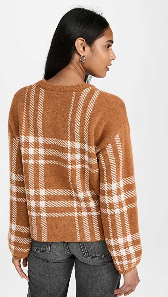 New π Z Supply Solange Plaid Sweater Whiskey π― 4 New π Z Supply Solange Plaid Sweater Whiskey π― - Image 2